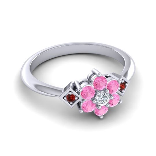 Simple Floral Pave Abja Ring