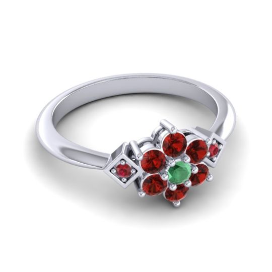 Simple Floral Pave Abja Ring