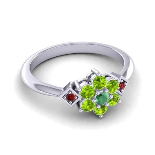 Simple Floral Pave Abja Ring