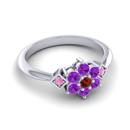 Simple Floral Pave Abja Ring
