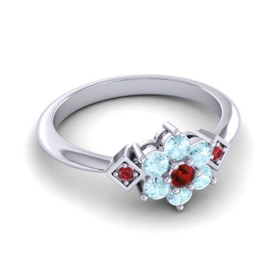 Simple Floral Pave Abja Ring