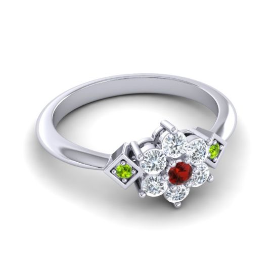 Simple Floral Pave Abja Ring