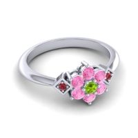 Simple Floral Pave Abja Ring