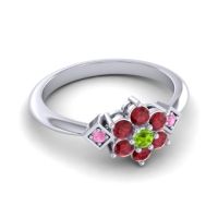 Simple Floral Pave Abja Ring