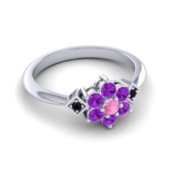 Simple Floral Pave Abja Ring