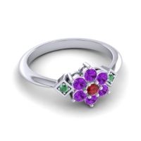 Simple Floral Pave Abja Ring