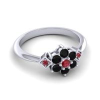 Simple Floral Pave Abja Ring