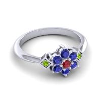 Simple Floral Pave Abja Ring