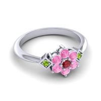 Simple Floral Pave Abja Ring