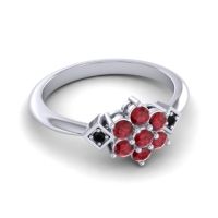 Simple Floral Pave Abja Ring