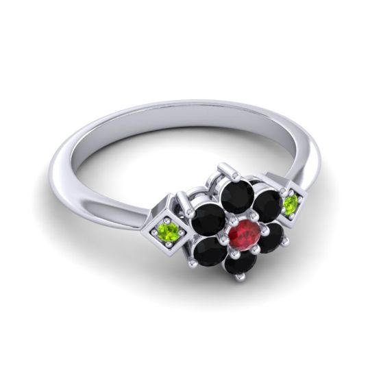 Simple Floral Pave Abja Ring