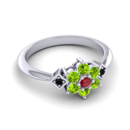 Simple Floral Pave Abja Ring