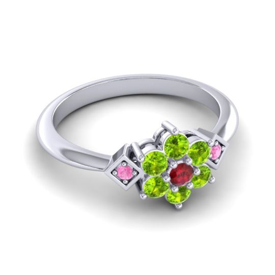 Simple Floral Pave Abja Ring