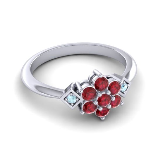 Simple Floral Pave Abja Ring