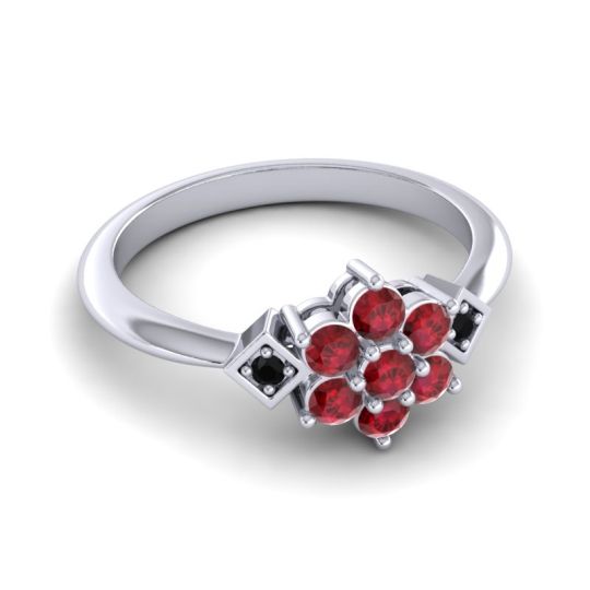 Simple Floral Pave Abja Ring