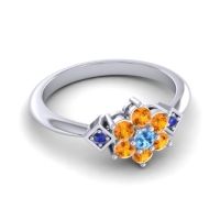 Simple Floral Pave Abja Ring