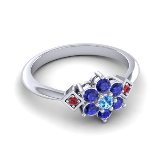 Simple Floral Pave Abja Ring