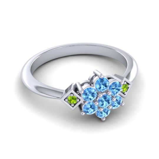 Simple Floral Pave Abja Ring