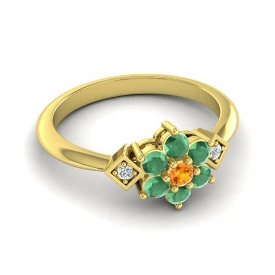 Simple Floral Pave Abja Ring