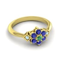 Simple Floral Pave Abja Ring