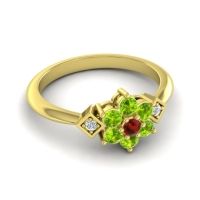 Simple Floral Pave Abja Ring