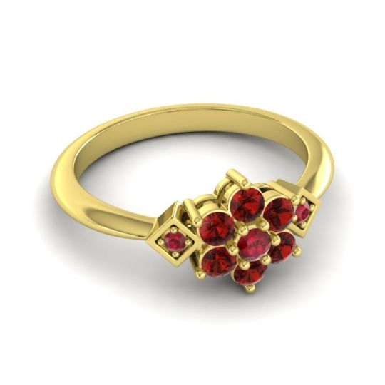 Simple Floral Pave Abja Ring