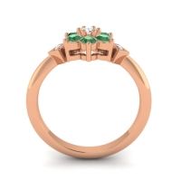 Simple Floral Pave Abja Ring