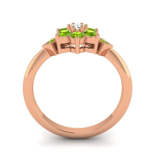 Simple Floral Pave Abja Ring