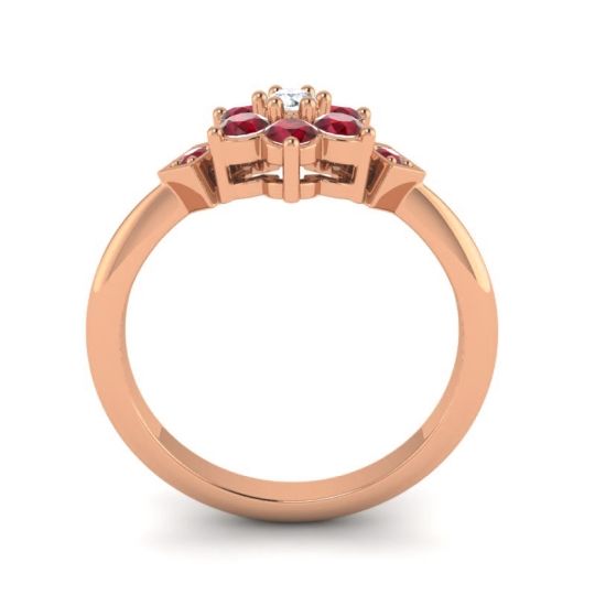Simple Floral Pave Abja Ring