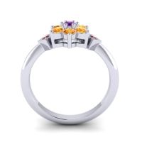 Simple Floral Pave Abja Ring