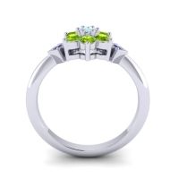 Simple Floral Pave Abja Ring