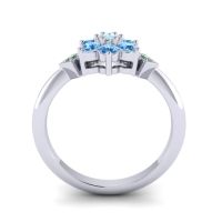 Simple Floral Pave Abja Ring