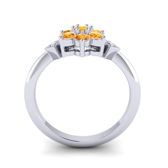 Simple Floral Pave Abja Ring