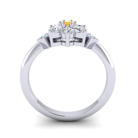 Simple Floral Pave Abja Ring