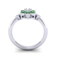 Simple Floral Pave Abja Ring