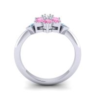 Simple Floral Pave Abja Ring