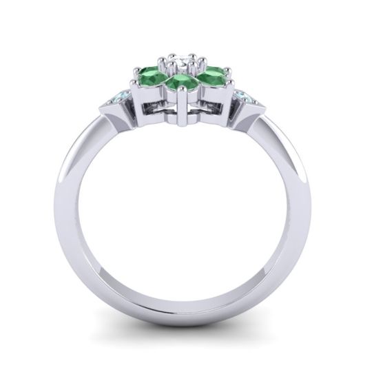 Simple Floral Pave Abja Ring