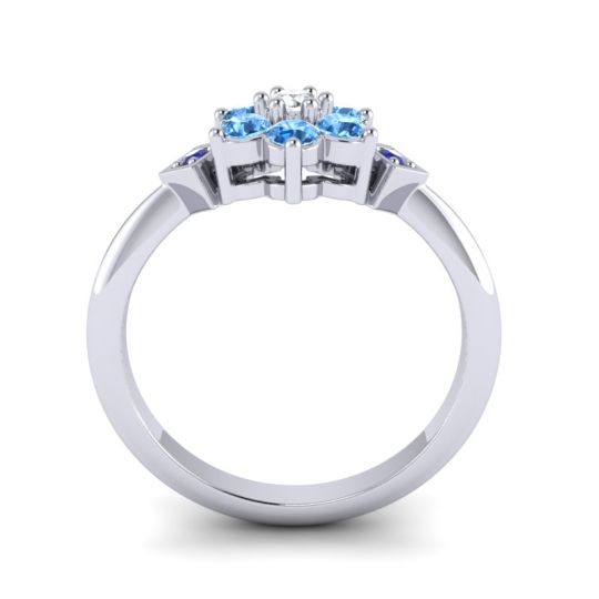 Simple Floral Pave Abja Ring