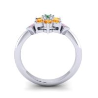 Simple Floral Pave Abja Ring