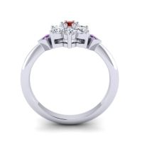 Simple Floral Pave Abja Ring