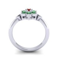 Simple Floral Pave Abja Ring