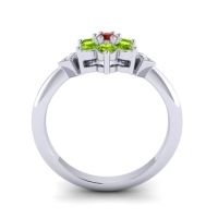 Simple Floral Pave Abja Ring