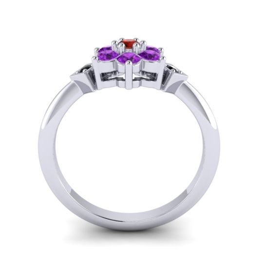 Simple Floral Pave Abja Ring