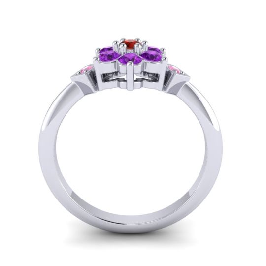 Simple Floral Pave Abja Ring