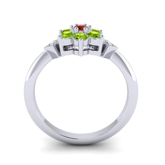 Simple Floral Pave Abja Ring