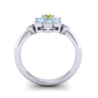 Simple Floral Pave Abja Ring