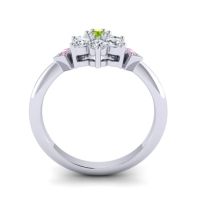 Simple Floral Pave Abja Ring