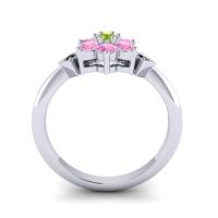 Simple Floral Pave Abja Ring