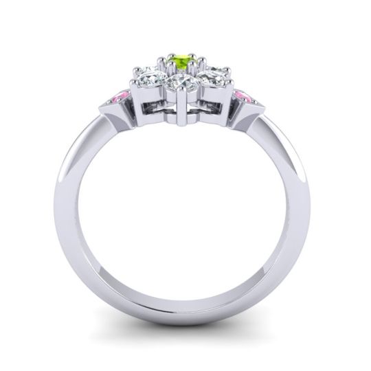 Simple Floral Pave Abja Ring