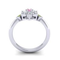 Simple Floral Pave Abja Ring